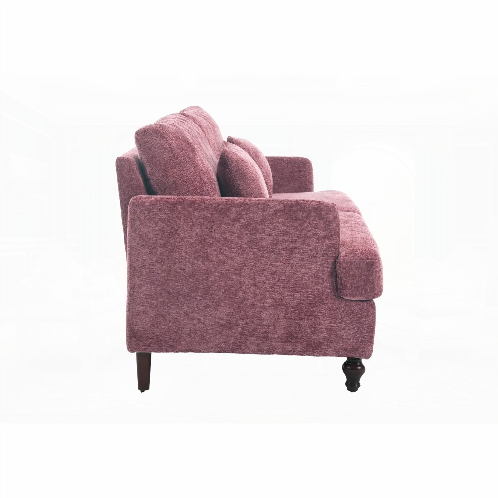 Chenille Fabric Loveseat Sofa - Sturdy & Breathable, 2-Seat for Living Room