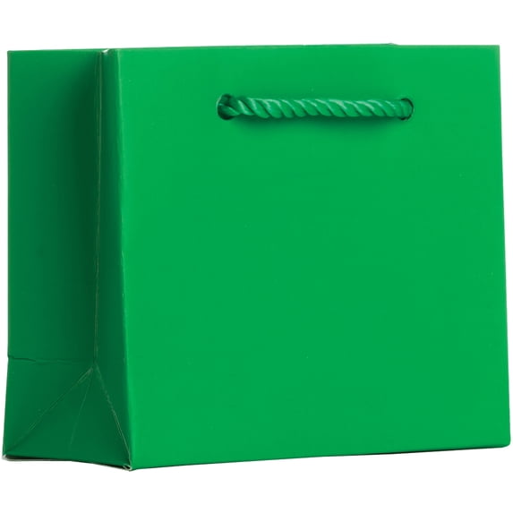 Jillson & Roberts Tiny Gift Bags, Solid Matte Green (30 Pcs)