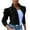 Black, variant on Womens Plus Size Women's Street Short Lapel Frayed Breasted Denim Puff Sleeve Slim Denim Jacket