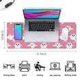 thumbnail image 5 of Long Mouse Pads for Desk,Pink Halloween Ghosts Desk Mats on Top Of Desks, Desk Mouse Pad Extra Large with 3mm Non-Slip Base and Stitched Edge for Gaming,Office,Work,Home 31.5x11.8in, 5 of 5
