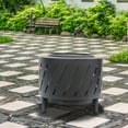 thumbnail image 4 of Four Seasons Courtyard 24” Diameter Round Steel Smokeless Fire Pit, Black, 4 of 7