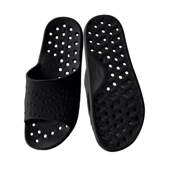 ZTTD Shower Shoes for Women Men Quick Drying Non Slip Bath Slippers Shower Sandals With Drain Holes Black