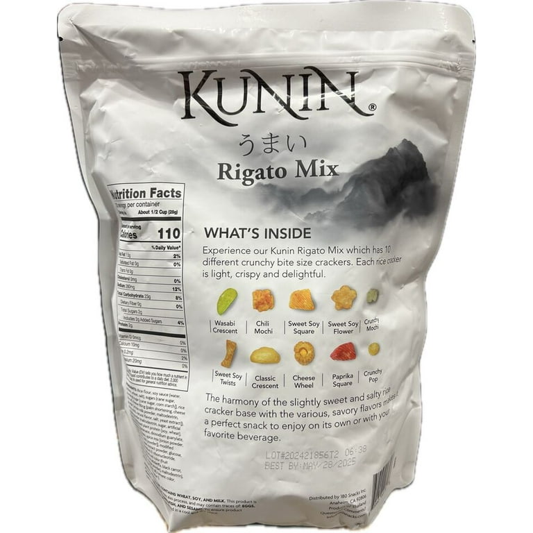 Kunin Rigato Mix, Premium Asian Rice Crackers Made With Thai