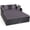 gray, variant on Outdoor Rattan Daybed with White Cushions, 61 in Patio Sofa Bed with Curved Backrest, Armrests, 4 Pillows, Weather-Resistant Wicker Lounge Bed, 800 lb Capacity for Poolside Garden Deck Backyard