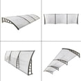 thumbnail image 4 of Front Door Awnings,DFITO 118"L x 38"W  Window Awning, Rain Snow Sun Protection Awning for Doors/ Porches/ Terraces/ Windows,Transparent Board & Gray Bracket, 4 of 9