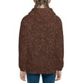 thumbnail image 6 of Rocae Dark Brown Glitter for Zip Up Hoodies for Teen Sweatshirt with Hood-Small, 6 of 6