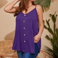 thumbnail image 7 of Taqqpue Plus Size Camisole for Women Adjustable Spaghetti Strap Cami Tank Top Sleeveless V Neck Button Casual Top Summer Loose Fit Undershirts L-5XL, 7 of 7