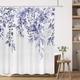 thumbnail image 3 of Green Eucalyptus Shower Curtain, Watercolor Leaves on The Top Plant with Floral Bathroom Decoration Shower Curtain Sets 72x72 Inch with Hooks, 3 of 6
