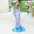 thumbnail image 5 of Girls' Swimsuits Bathing Suits Baby Sleeveless Slip Colorful Gradient Mermaid Bikinis Set Tail Fish Scale Set Rash Guard for Kid Girl 12-13 T, 5 of 5