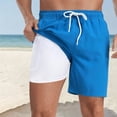 thumbnail image 2 of KHONTS Swim Trunks for Men Quick Dry Bathing Suit Inseam Board Shorts with Compression Liner and Pocket 07-Sky Blue S, 2 of 7