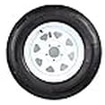 thumbnail image 2 of eCustomrim Radial Trailer Tire On White Rim ST225/75R15 Load Range D 5 Lug On 4.5 Spoke Wheel - 6 Year Warranty w/Free Roadside, 2 of 4