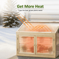thumbnail image 4 of MCombo 2-Tier Wooden Cold Frame Garden Greenhouse 0160 (Natural), 4 of 8