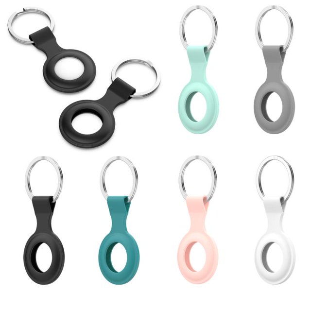 Funda portátil para AirTags con Llavero, Funda Protectora de Silicon para Mascotas, Carteras, Equipaje y más Menchiis Airtag