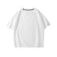 thumbnail image 2 of Fanxing Mens Linen T-Shirt Big and Tall Short Sleeve Summer Tees Loose Fit Crewneck Muscle T Shirts White,XXL, 2 of 7
