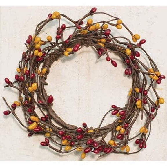 CWI Gifts Pip Twig Wreath Rings - 3.5 inch - Wreath Decor for Front Door and Candle Decorating - Burgundy/Gold