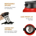 thumbnail image 3 of YasTant 34 Oz Thermal Coffee Carafe, Double Wall Stainless Steel Insulated Vacuum Coffee Pot Teapot for Keeping Hot, 1 Liter Beverage Dispenser with Removable Tea Filter – Red, 3 of 8