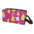 thumbnail image 2 of Goofa Green Avocado Printed Toiletry Bag with Handle,Large Capacity Travel Makeup Cosmetic Bag for Women, Carry on Airport Airline Compliant Bag, 2 of 9
