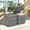 Gray+Gray, variant on Costway 2PCS Patio Rattan Ottomans Seat Side Table Storage Box Footstool with Cushion Black