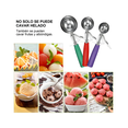 thumbnail image 5 of Juego 3 Cucharas Resortes para Helado Profesional Acero Malubero Multicolor, 5 of 5