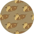 thumbnail image 1 of Ahgly Company Indoor Round Patterned Light Brown Area Rugs, 6' Round, 1 of 6