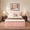 Pink, variant on Ovios Twin Size All-in-One Floor Bed in a Box, 16.7" Upholstered Compressed Foam with Headboard, No Assembly Required, Pink