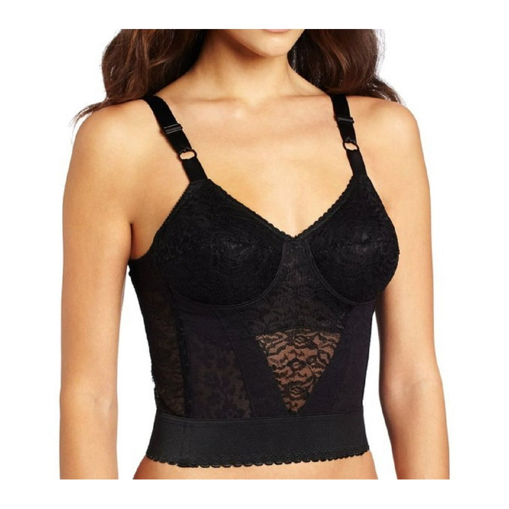 Rago Womens Black Nylon/Spandex Upper Body Extra Firm Shaping Long