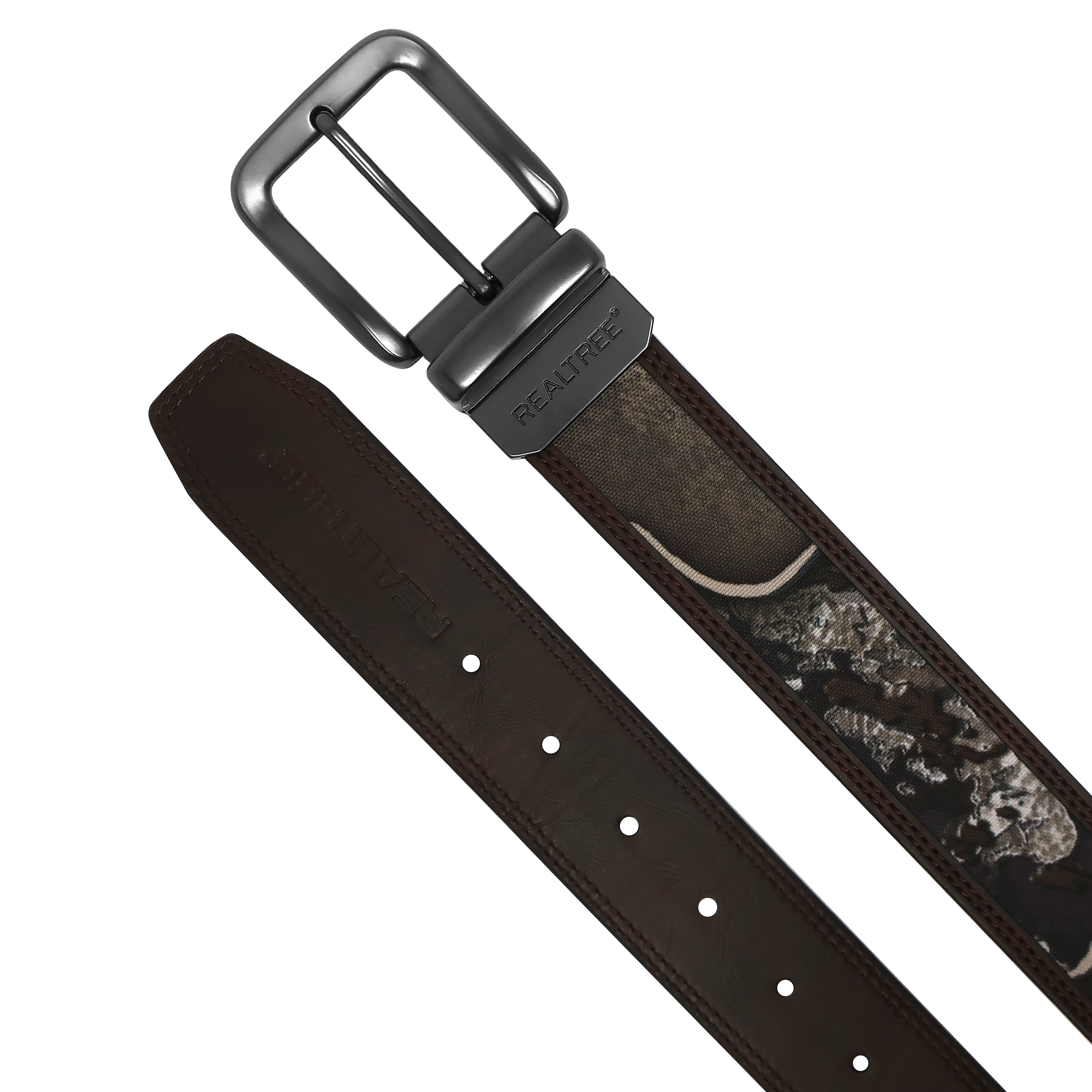 Realtree Men's Excape to Brown Reversible Belt Size S/M