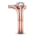 thumbnail image 4 of SuperJeweler 1 1/5 Carat Lab Grown Diamond Bridal Set WIth Crown In 14K Rose Gold For Women, 4 of 5