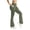 Army Green, variant on Women Flare Leggings with Pockets Comfy Yoga Pants High Waist Tummy Control Bootcut Workout Flared Leggings XL