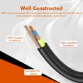 thumbnail image 5 of KYascend 30 Amp Male to 50 Amp Female RV Adapter Cord, NEMA TT-30P to 14-50R Electrical Converter 12 Inch STW 10AWG/3 Cord Cable with Grip Handle ETL Listed, 5 of 7