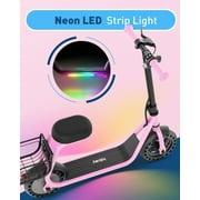 Hiboy Electric Scooter for Kids Ages 4 - 8, 3 - Speed Adjustable, 9.3 MPH & 5 Mile Range, Neon LED Lights Electric Scooter with Seat Pink