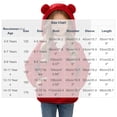 thumbnail image 4 of Winter Puffer Coat with Bear Ears for Boys Girls, Long Sleeve Hooded Zip Up Cotton Outerwear Jacket with Pockets, Red 4-5 Years, 4 of 8