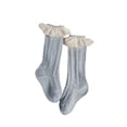 thumbnail image 1 of Bagilaanoe Toddler Baby Girls Ruffle Lace Socks Uniform Stockings Infants Casual Cotton Cute Princess Frilly Dress Socks 0-6Y, 1 of 2