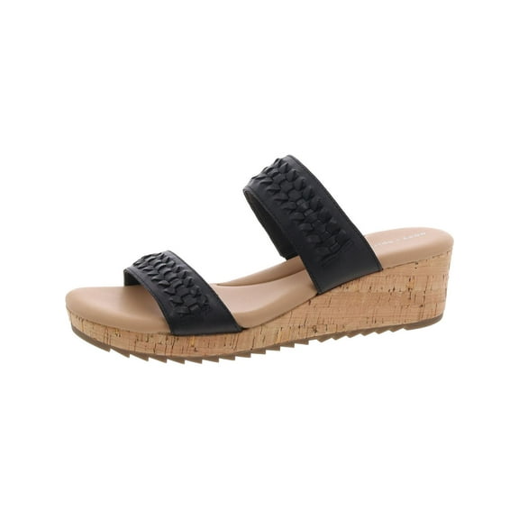 Easy Spirit Womens Lillia Cork Leather Wedge Sandals