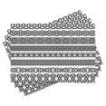 thumbnail image 1 of Ambesonne Irish Place Mats Set of 4, Vintage Celt Ornaments, Standard Size, Black White, 1 of 6