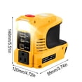 thumbnail image 3 of Power Inverter 110V 180W with LED Work Light, DC to AC Converter for Car Truck Outdoor Use, Multi-Port Charger with USB and 12V Socket, Compact Portable Design, 3 of 7