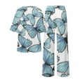 thumbnail image 5 of Jxximdong Pajamas for Women Set Summer Cotton Linen T Shirts Straight Leg Pant Plus Size 2 Piece Set Mint Green Loungewear XL, 5 of 5