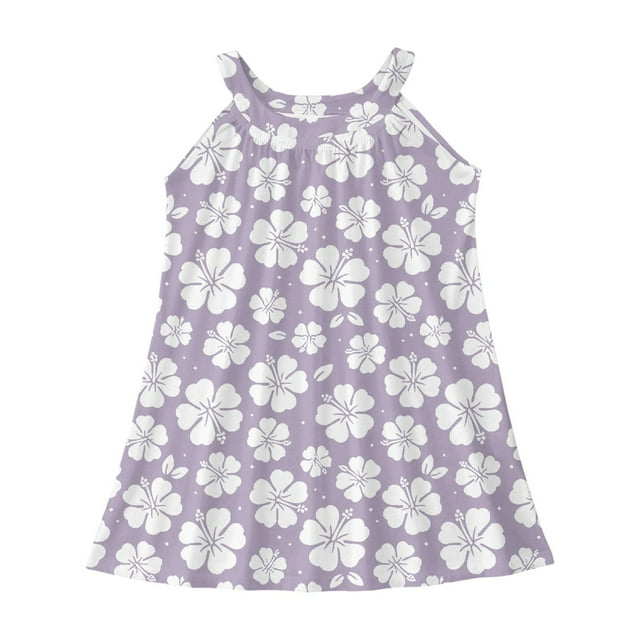 Robe d'Été Sans Manches pour Filles, Imprimé Graphique, Couverture de Plage pour Enfants, Taille 4-5T