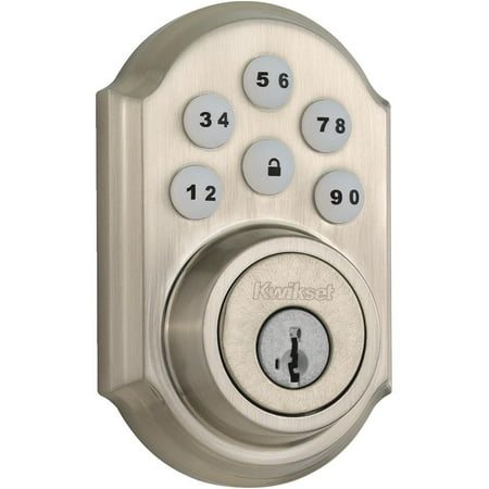 665 Series Double Cylinder - Kwikset 99090-018 Satin Nickel SmartCode Signature Series Single Cylinder, D-b
