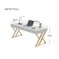 thumbnail image 1 of Study Modern Office Desks - Slate Luxury Workbench - Home Office Desks - Table Computer Escritorio Ordenador Work Furniture QF50OD My Lux Decor Round, 1 of 16