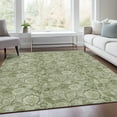 thumbnail image 5 of HomeRoots 626586 9 x 12 ft. Artichoke Green & Fern Green Floral Washable Transitional Indoor & Outdoor Rectangle Area Rug, 5 of 9