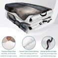thumbnail image 4 of Twin XL Quilt Set 68''x98'', Happy Father's Day Lightweight Summer Bedspread Coverlet Set with 2 Pillow Shams, Bow Beard Funny Decor Breathable All Season Quilt Bedding for Dorm/Guest Room, 4 of 9