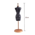 thumbnail image 3 of Modèle de Mannequin Noir pour Poupées Vêtements Robe Présentoir 25cm, 3 of 4
