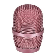 Pink Microphone Head Mesh Grille Round Metal with Interior Foam Lining for Q7 Mic