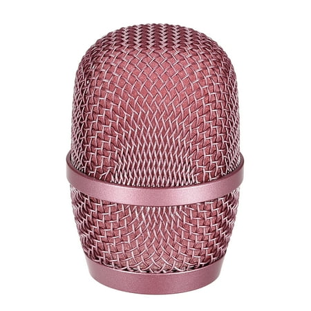 Pink Microphone Head Mesh Grille Round Metal with Interior Foam Lining for Q7 Mic