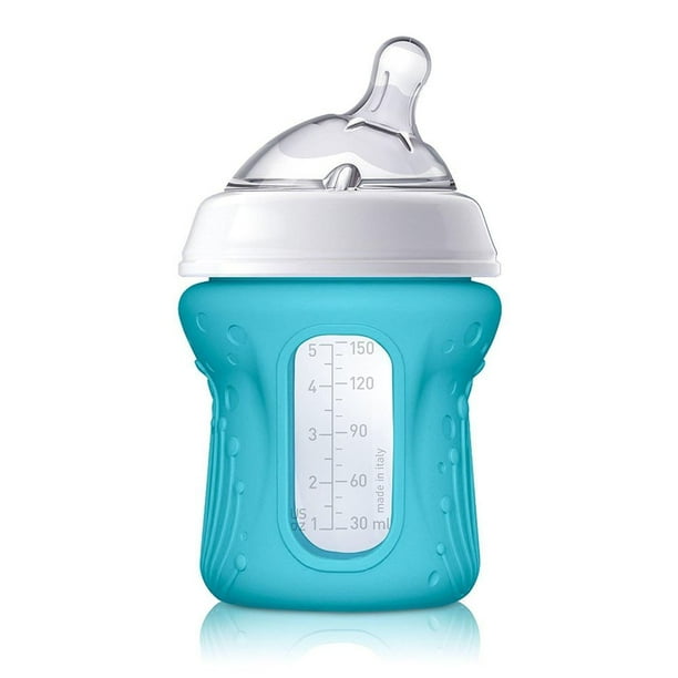 Chicco NaturalFit Glass Baby Bottle Silicone Sleeve 5oz - Walmart.com ...