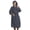 Charcoal, variant on Terry Feeling Quick Dry Microfiber Hooded Robe for Women and Men, White, One Size