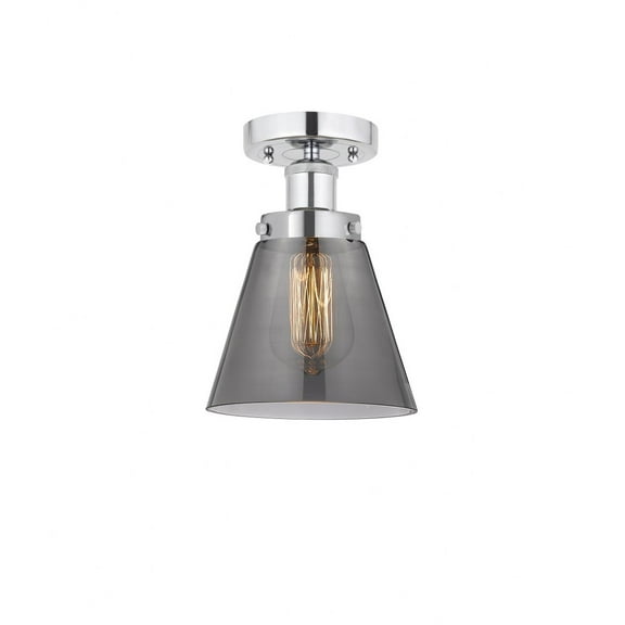 Innovations Lighting - Cone - 1 Light Semi-Flush Mount In Industrial Style-8.25