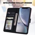 thumbnail image 4 of Compatible avec iPhone XR Étui Portefeuille Motif Animaux Mignons avec Fentes pour Cartes Couverture Rabattable, 4 of 5
