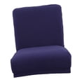 thumbnail image 4 of Cubierta de comedor con respaldo bajo corto Jacquard Cubierta de taburete de mostrador elástico - Azul Baoblaze Cubiertas cortas para sillas traseras, 4 of 8